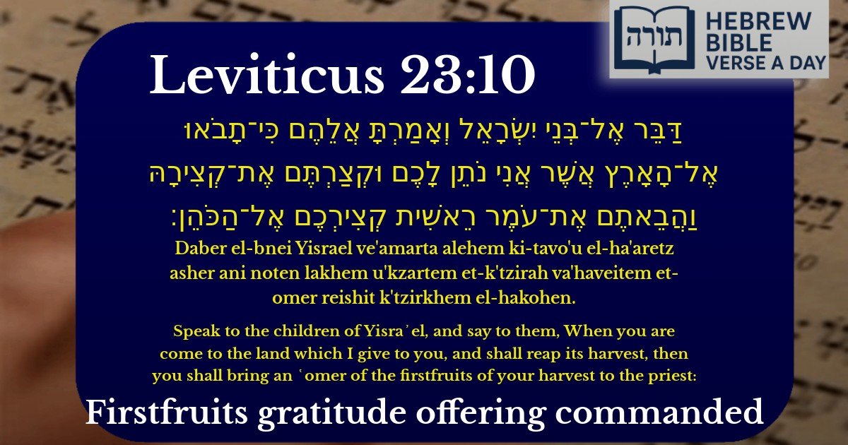 Leviticus 23:10 - ויקרא 23:10