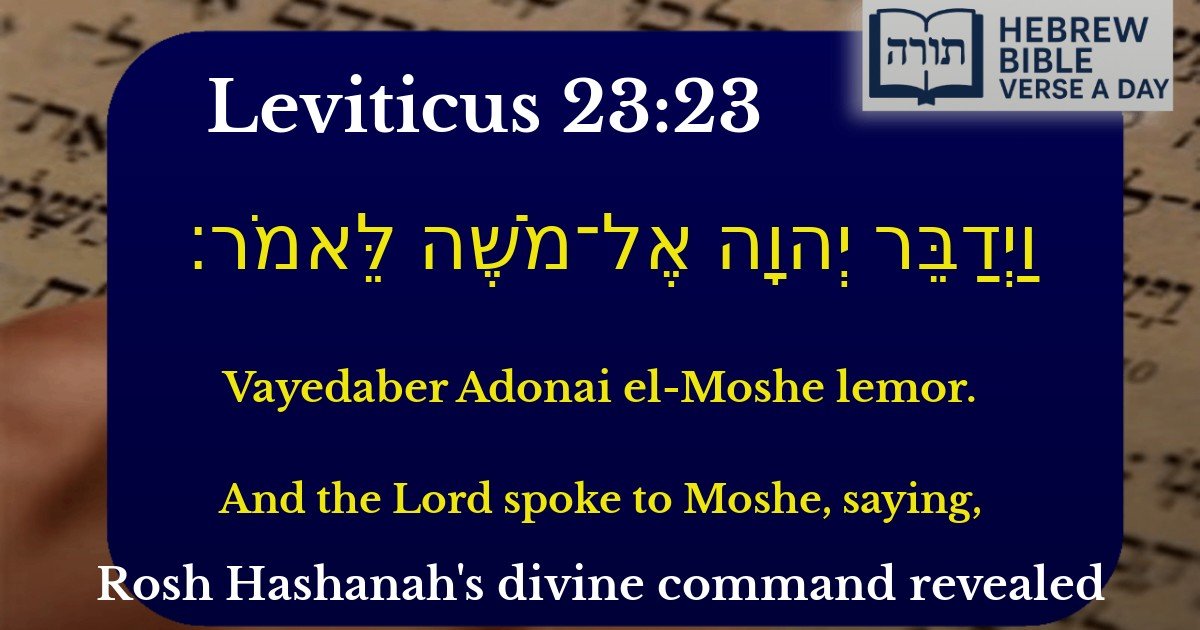 Leviticus 23:23 - ויקרא 23:23
