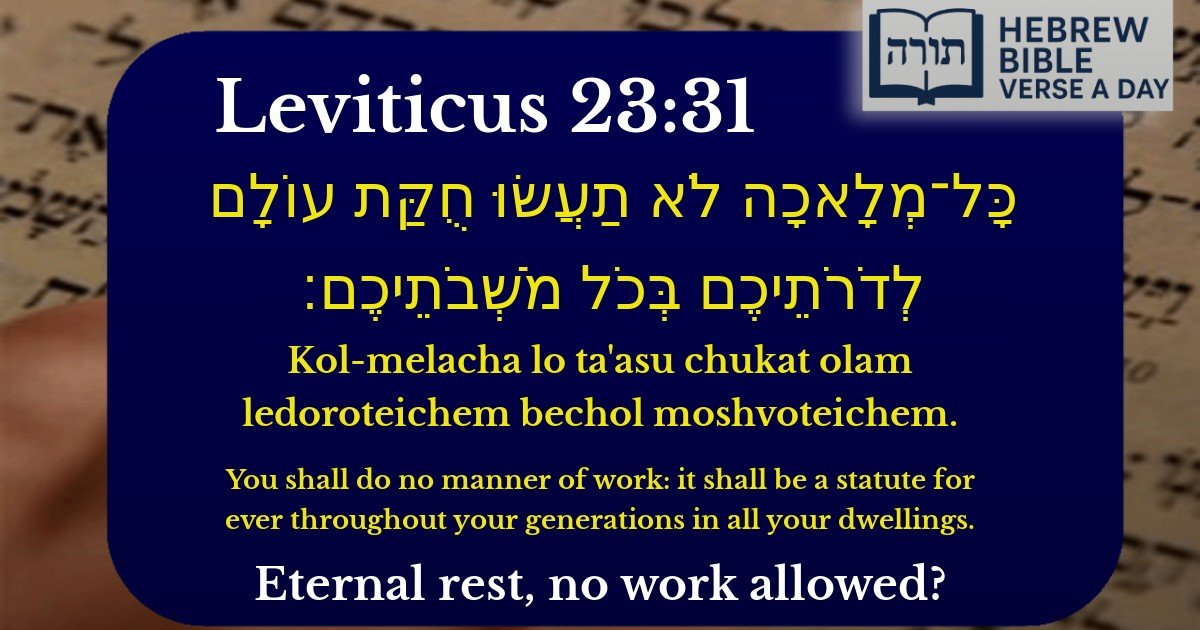 Leviticus 23:31 - ויקרא 23:31