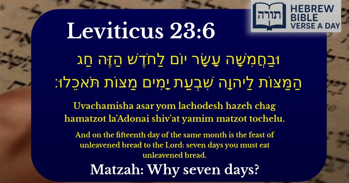 Leviticus 23:6 - ויקרא 23:6