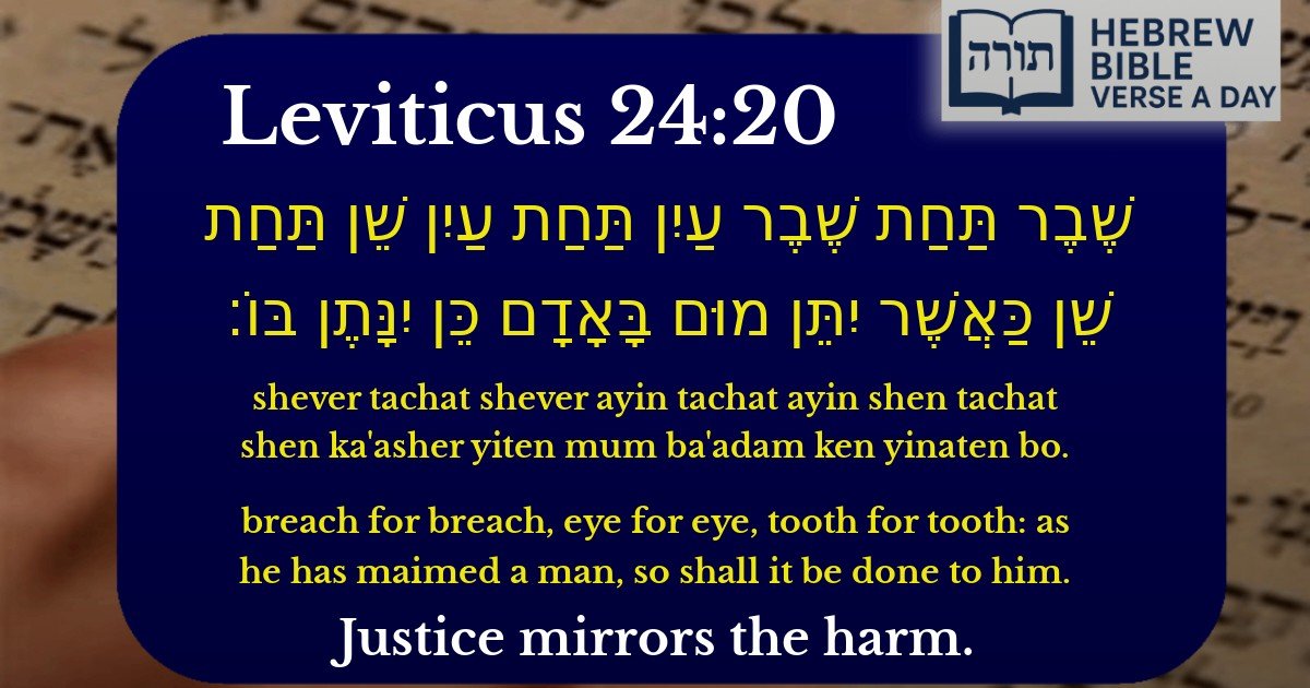 Leviticus 24:20 - ויקרא 24:20