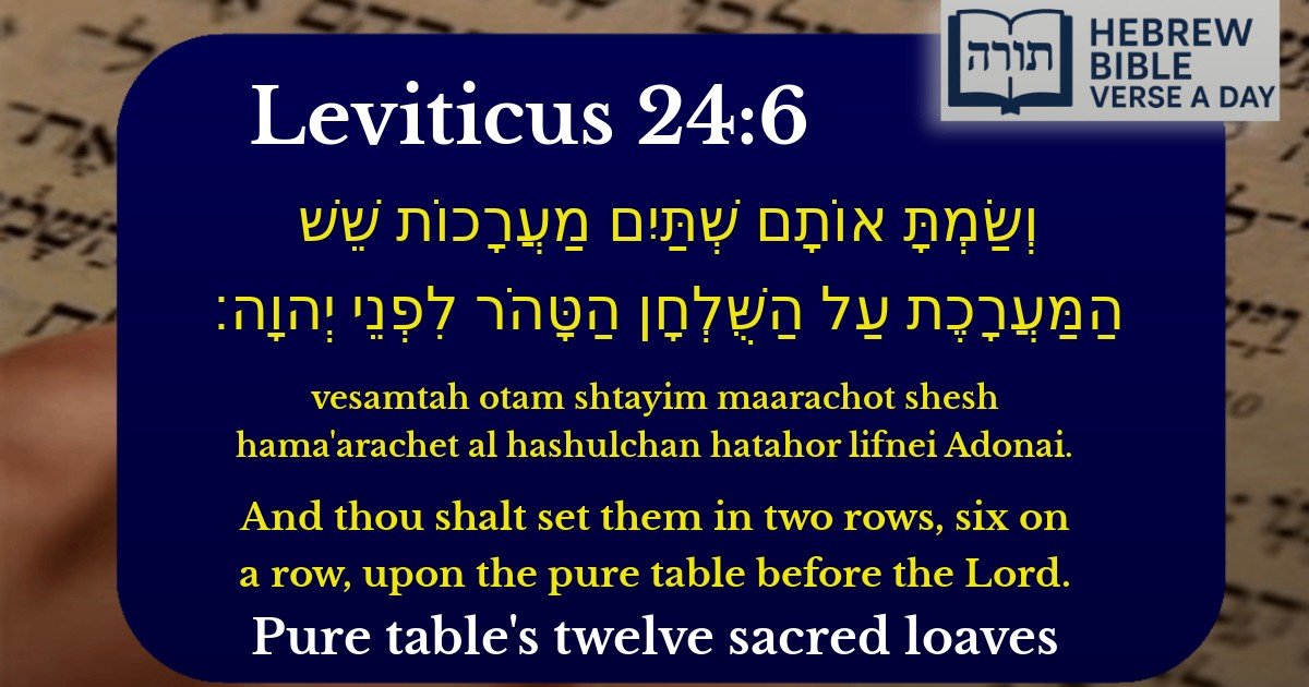Leviticus 24:6 - ויקרא 24:6