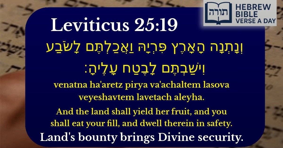 Leviticus 25:19 - ויקרא 25:19