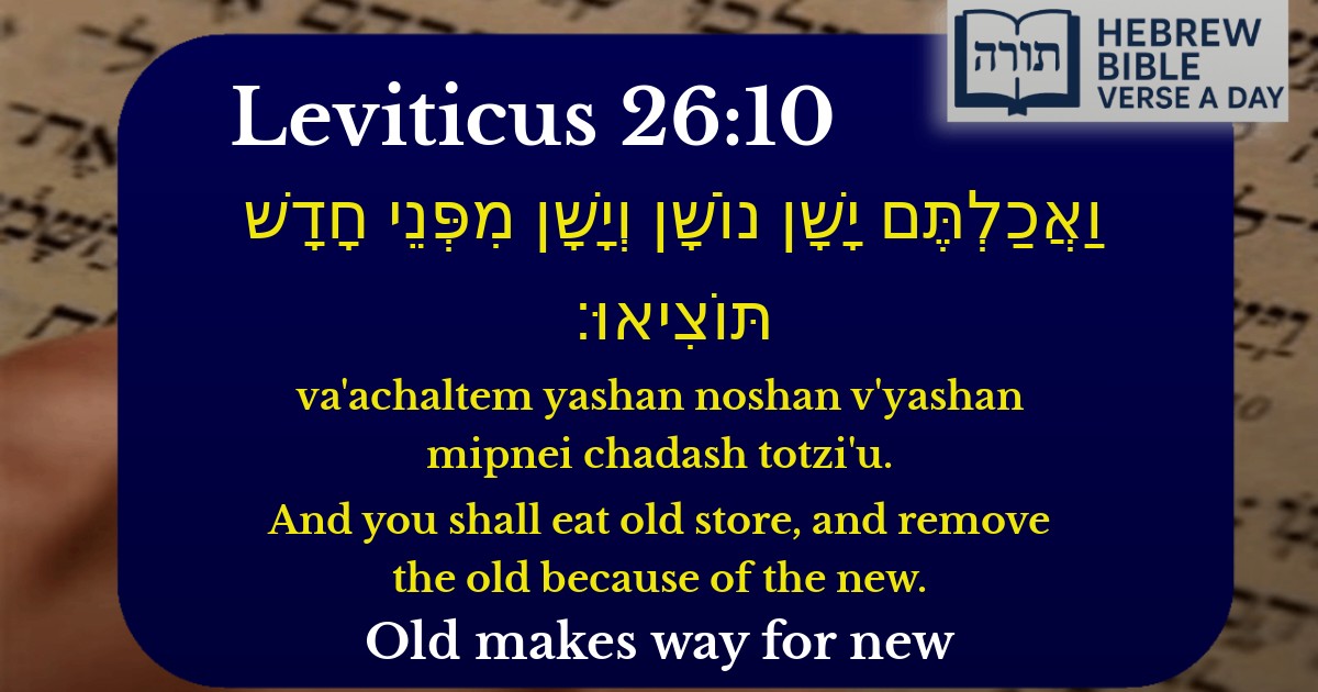 Leviticus 26:10 - ויקרא 26:10