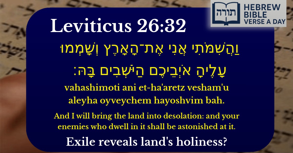 Leviticus 26:32 - ויקרא 26:32