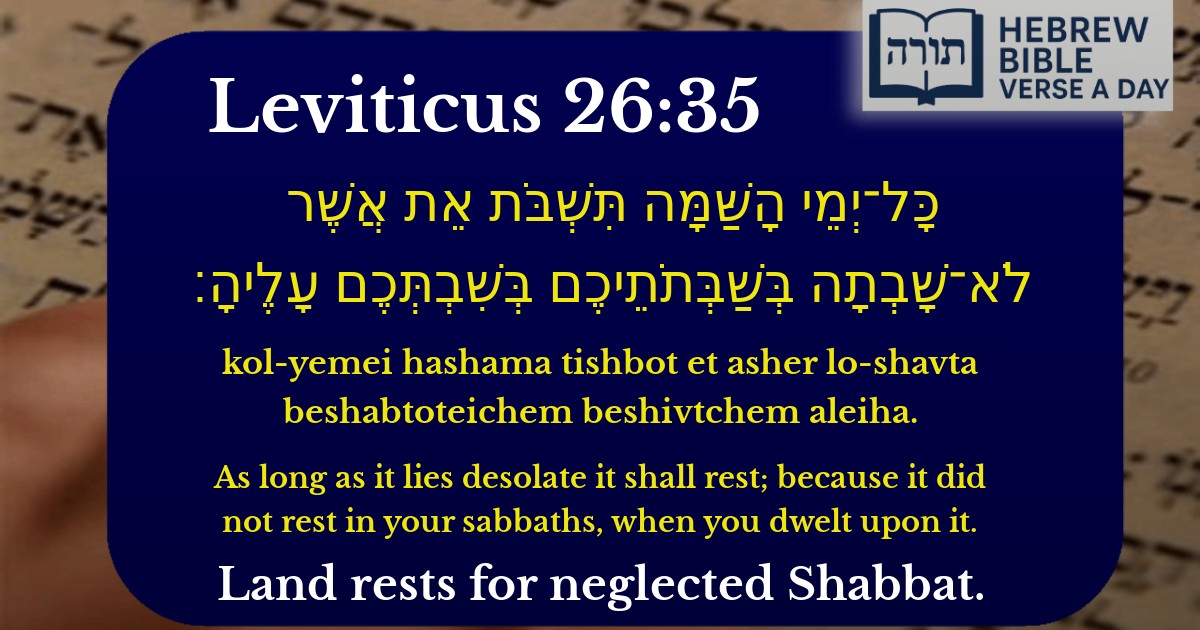 Leviticus 26:35 - ויקרא 26:35
