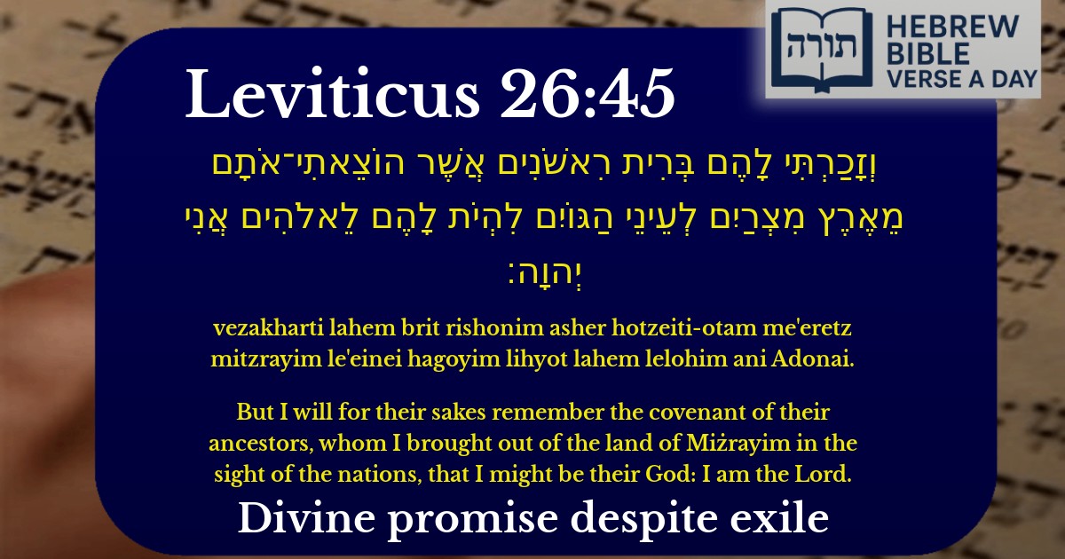 Leviticus 26:45 - ויקרא 26:45