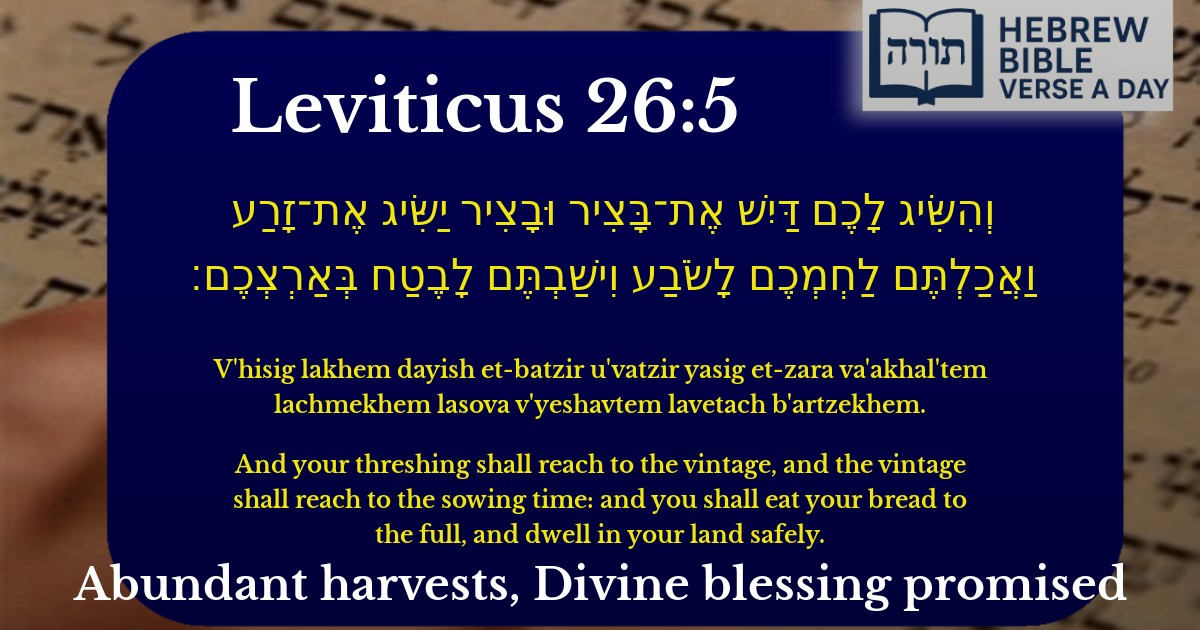 Leviticus 26:5 - ויקרא 26:5