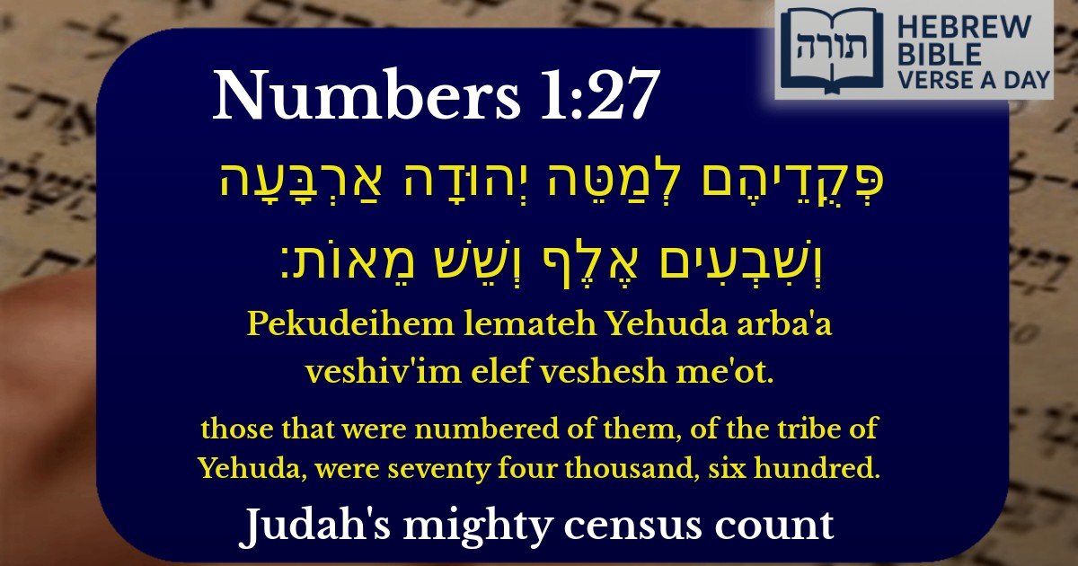 Numbers 1:27 - במדבר 1:27
