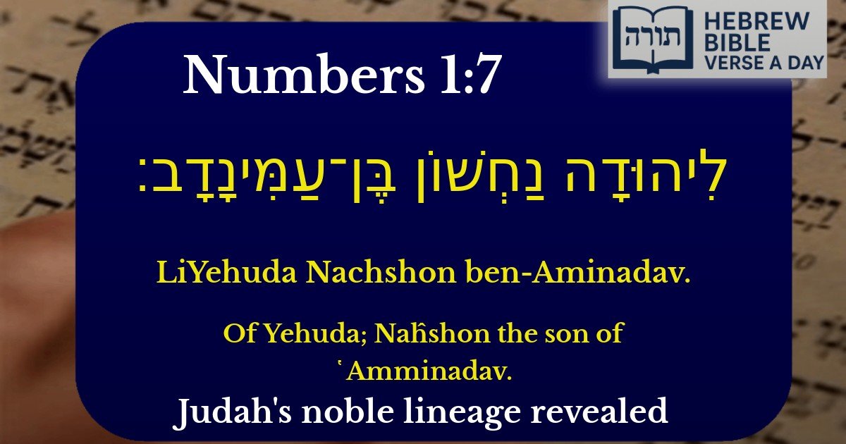 Numbers 1:7 - במדבר 1:7