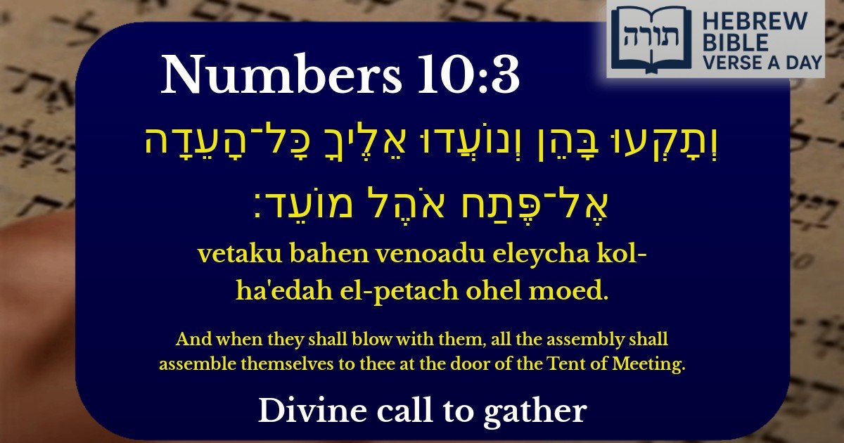 Numbers 10:3 - במדבר 10:3