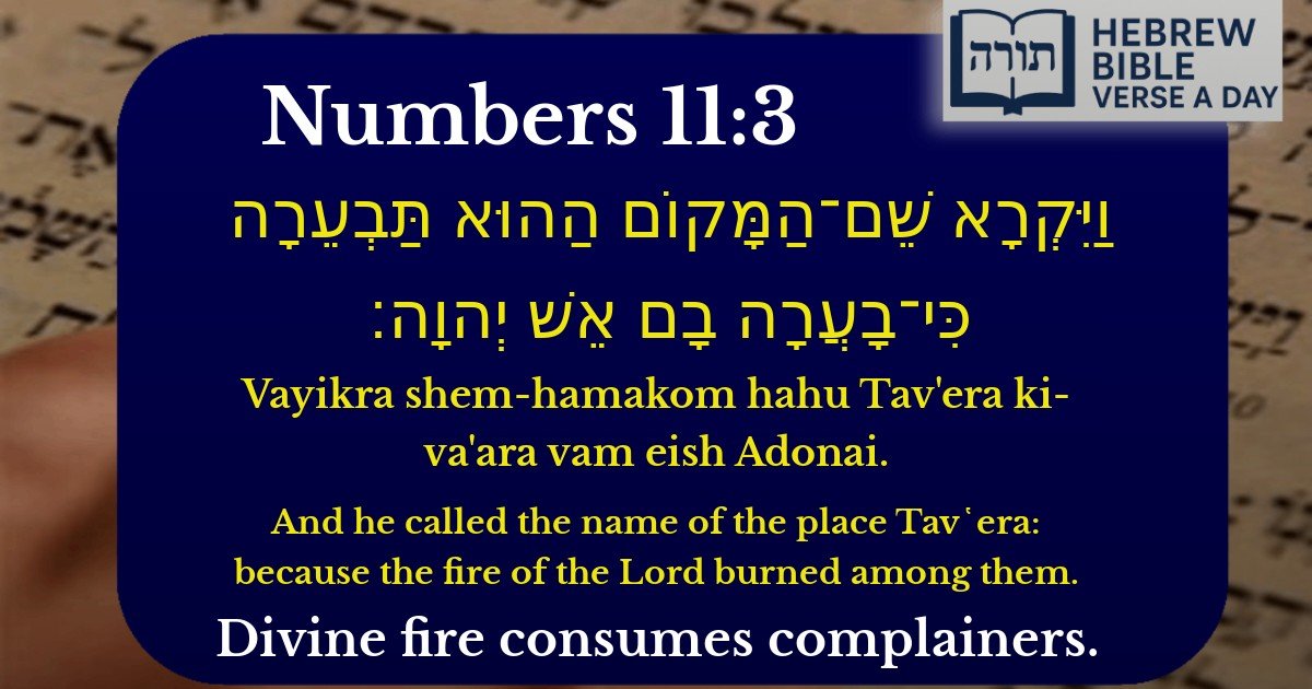 Numbers 11:3 - במדבר 11:3