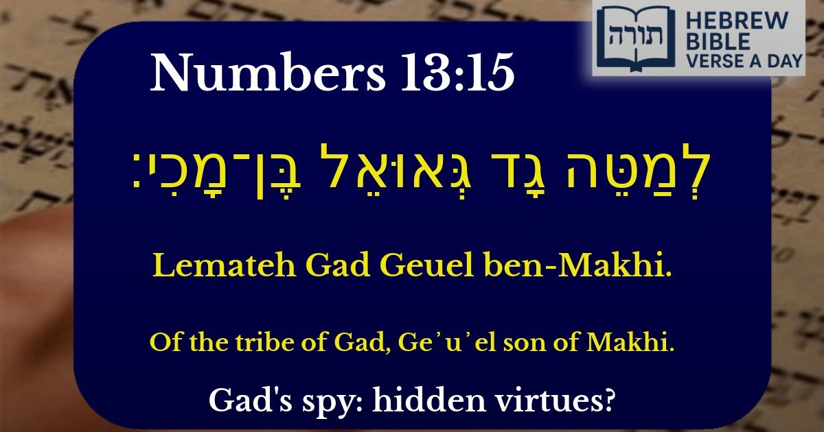 Numbers 13:15 - במדבר 13:15