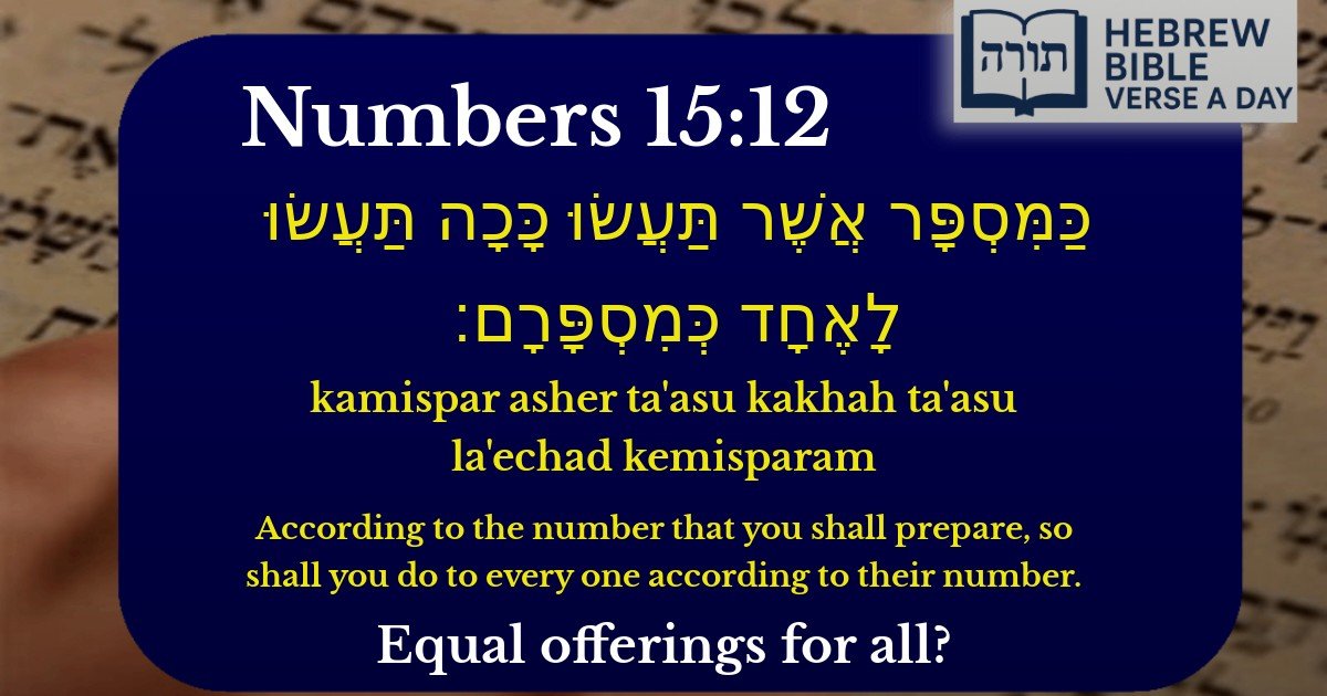 Numbers 15:12 - במדבר 15:12