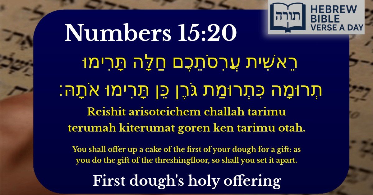 Numbers 15:20 - במדבר 15:20