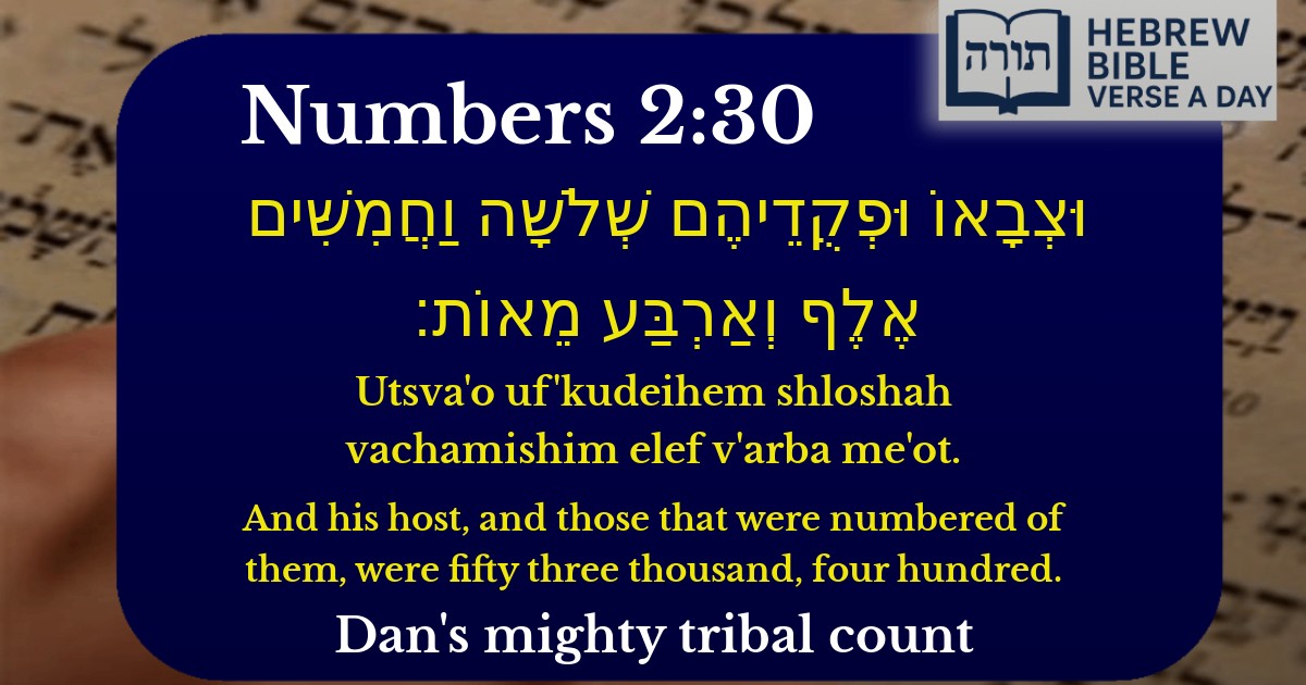 Numbers 2:30 - במדבר 2:30