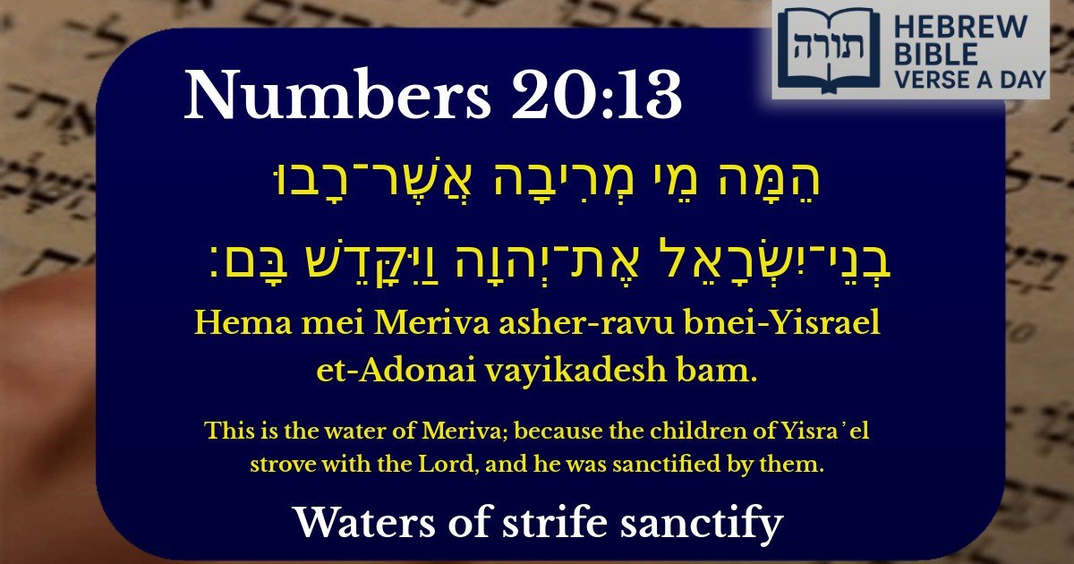 Numbers 20:13 - במדבר 20:13