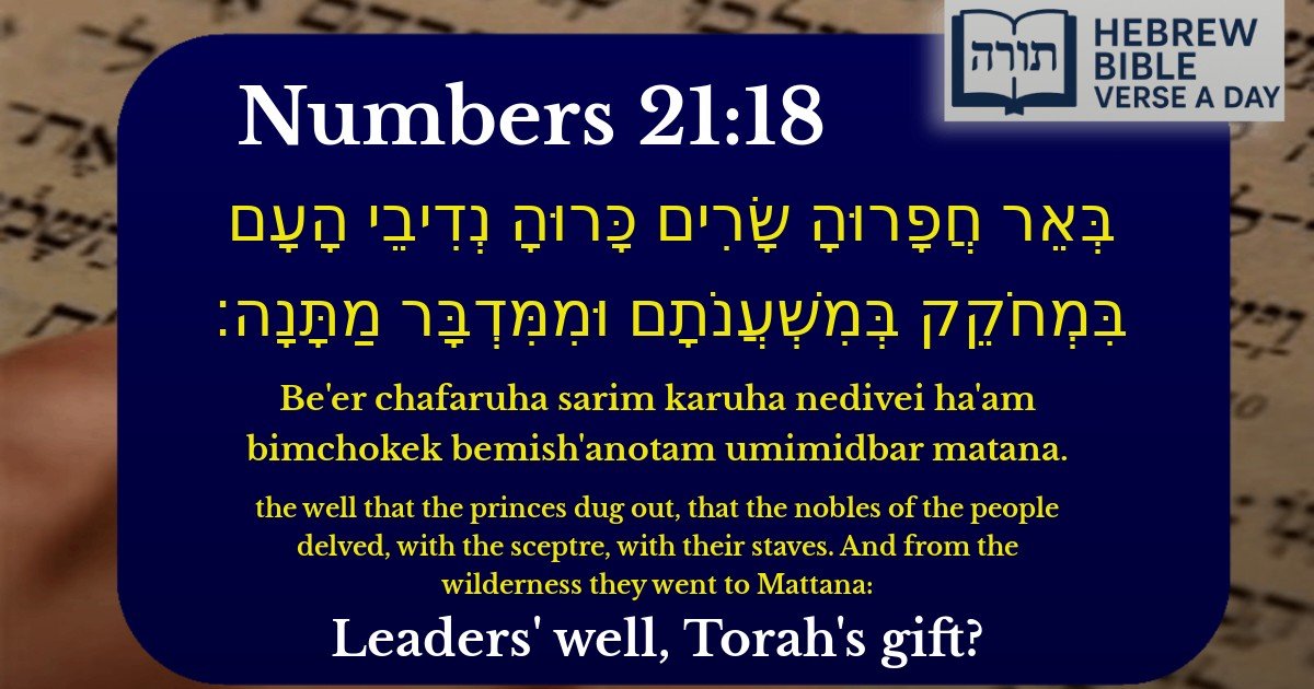 Numbers 21:18 - במדבר 21:18