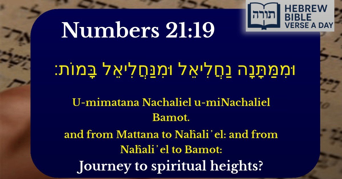 Numbers 21:19 - במדבר 21:19