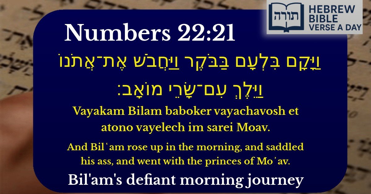 Numbers 22:21 - במדבר 22:21
