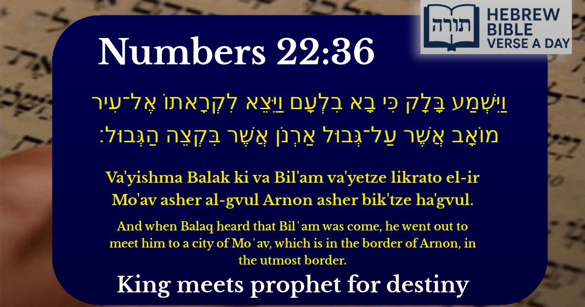 Numbers 22:36 - במדבר 22:36
