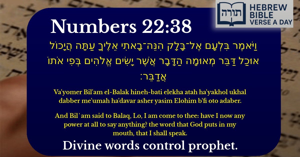 Numbers 22:38 - במדבר 22:38