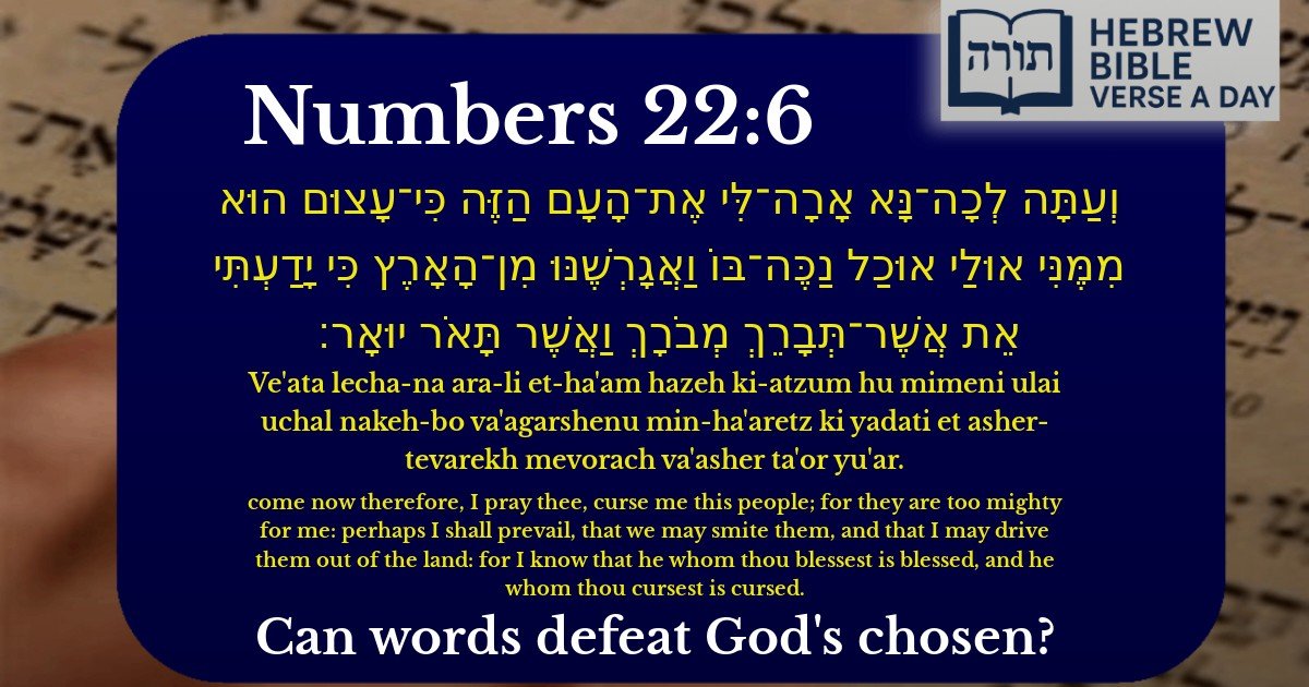 Numbers 22:6 - במדבר 22:6
