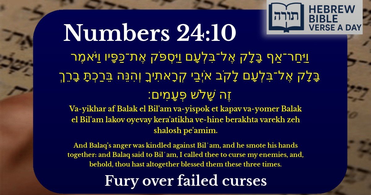 Numbers 24:10 - במדבר 24:10