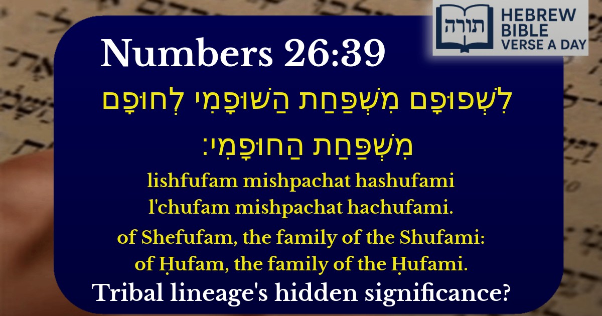 Numbers 26:39 - במדבר 26:39