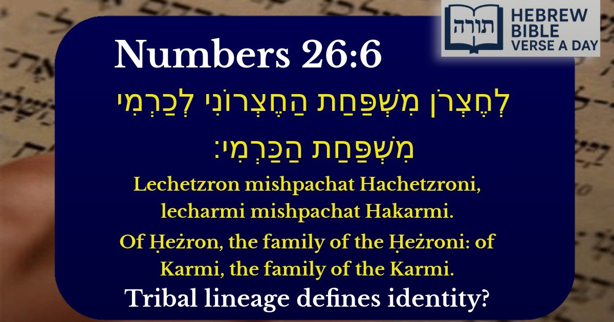 Numbers 26:6 - במדבר 26:6