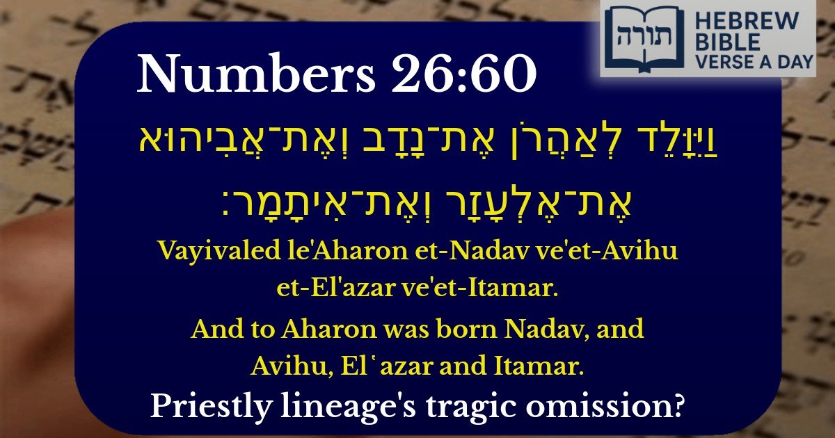 Numbers 26:60 - במדבר 26:60