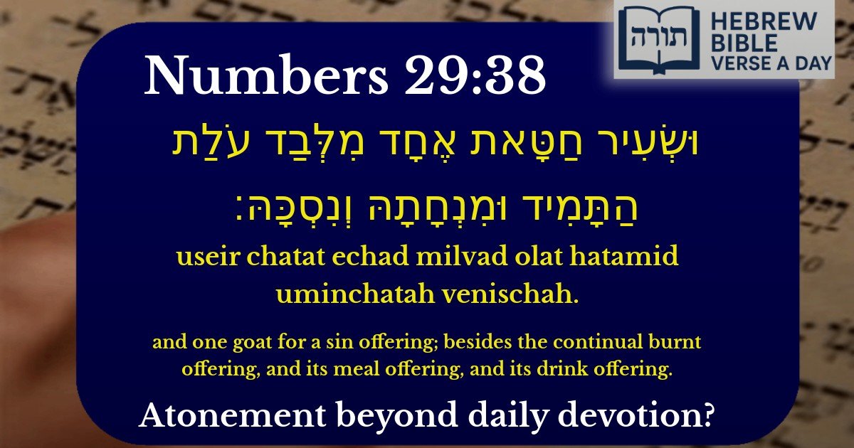Numbers 29:38 - במדבר 29:38