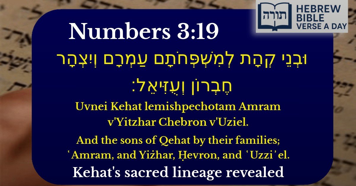 Numbers 3:19 - במדבר 3:19
