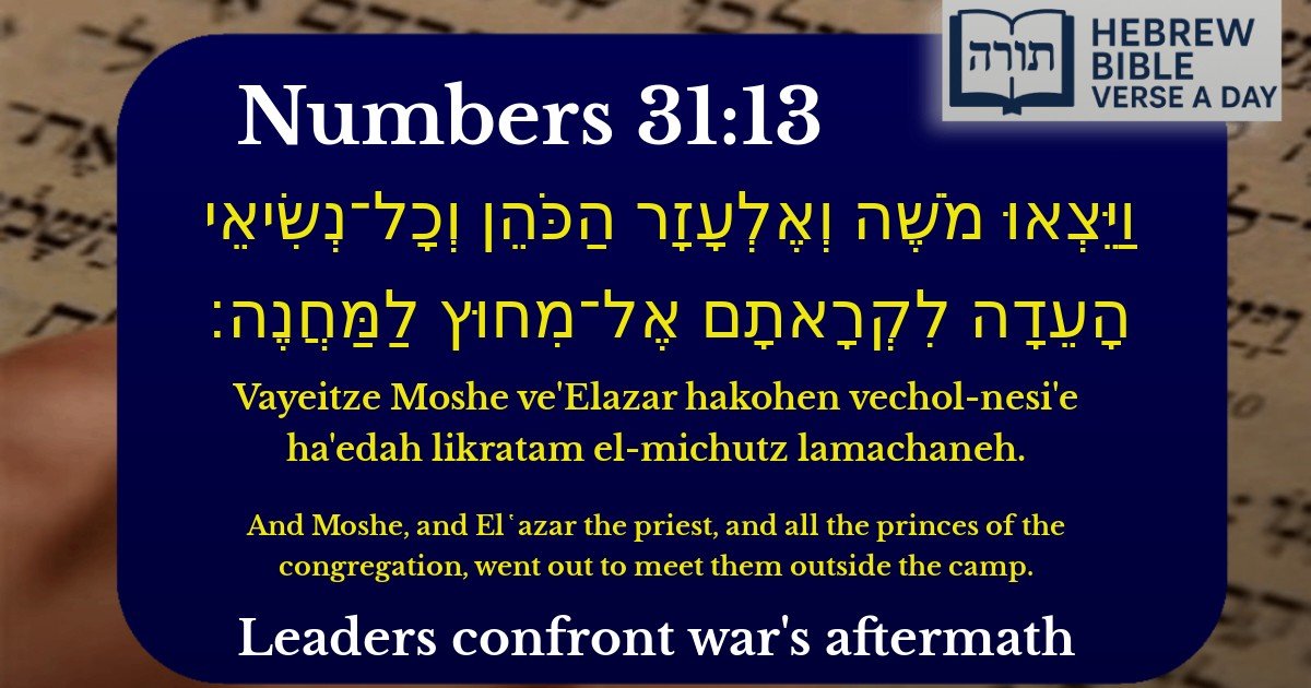 Numbers 31:13 - במדבר 31:13