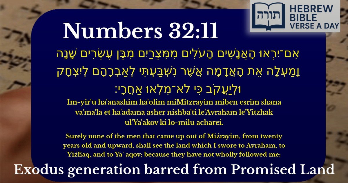 Numbers 32:11 - במדבר 32:11