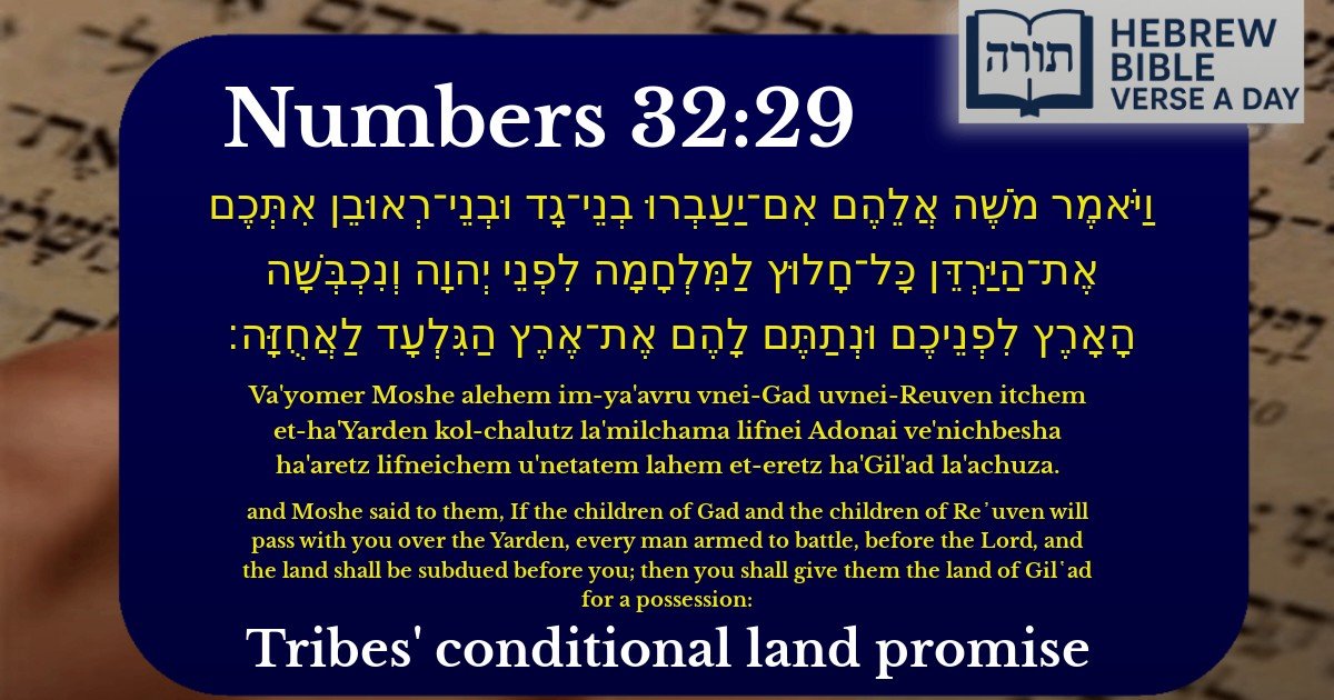 Numbers 32:29 - במדבר 32:29