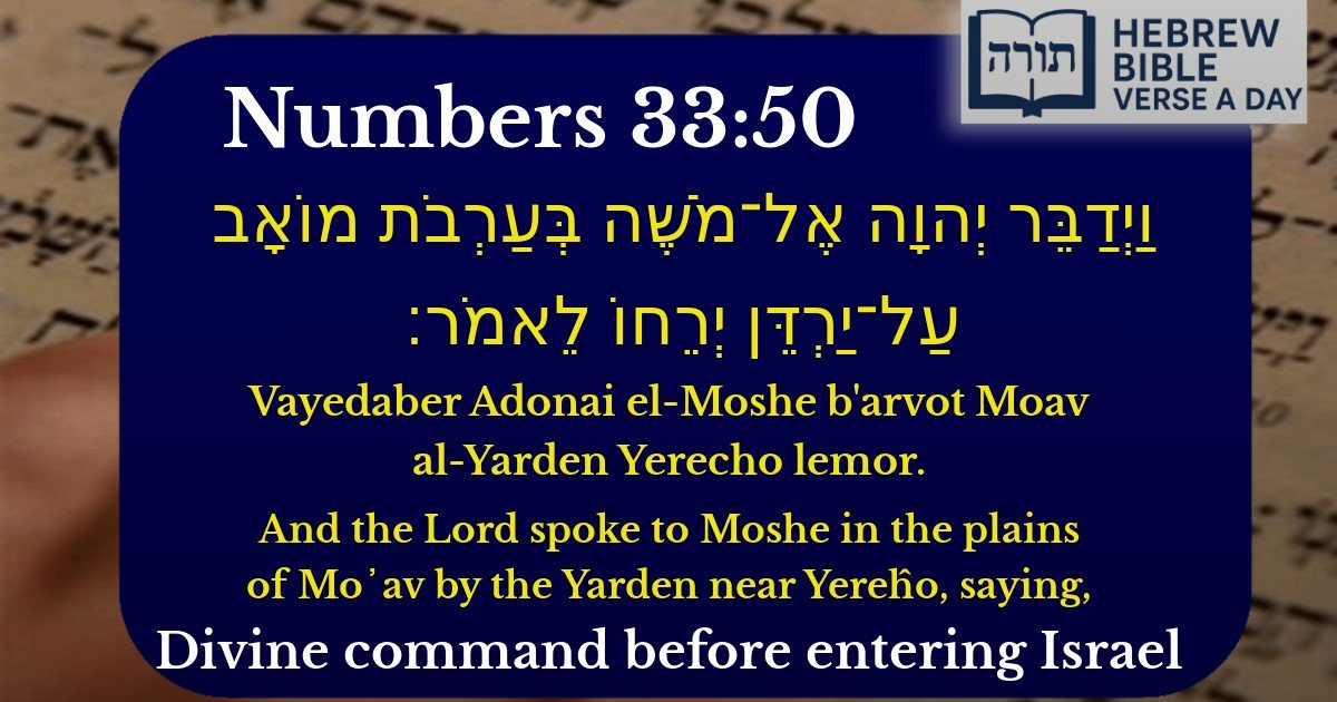 Numbers 33:50 - במדבר 33:50