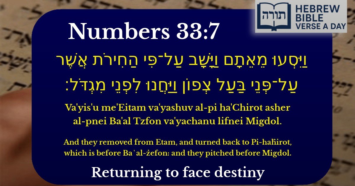 Numbers 33:7 - במדבר 33:7