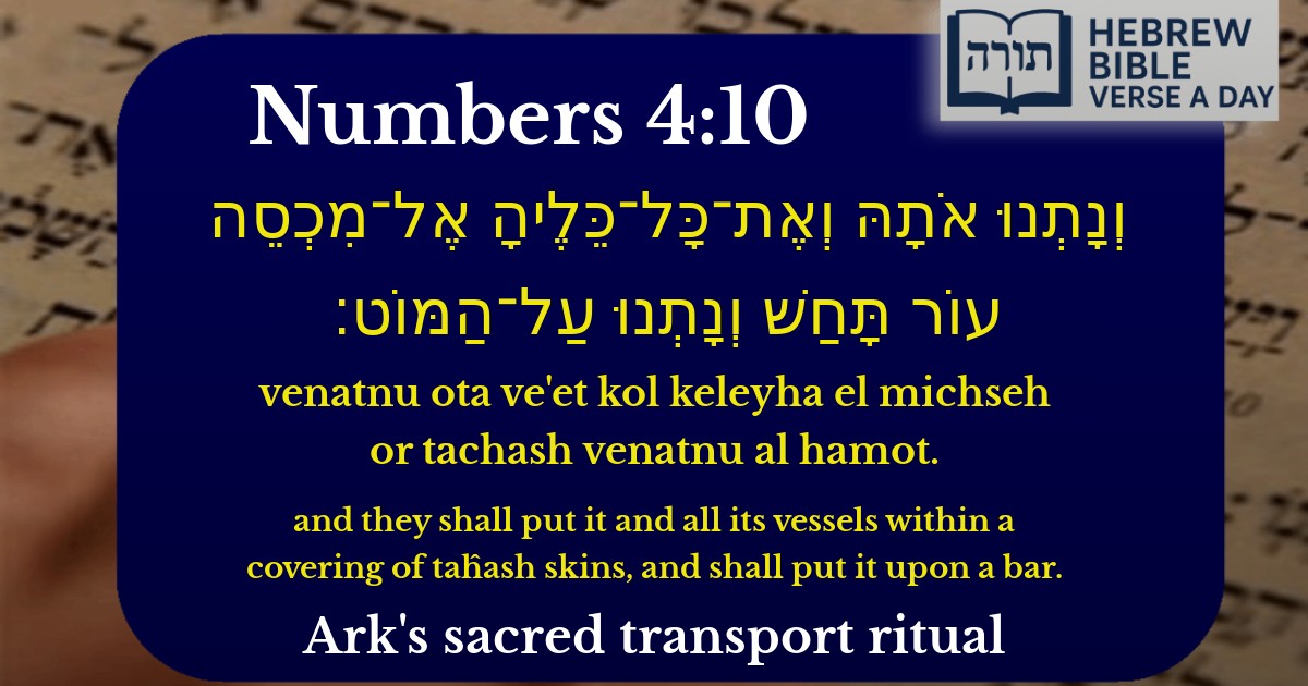 Numbers 4:10 - במדבר 4:10
