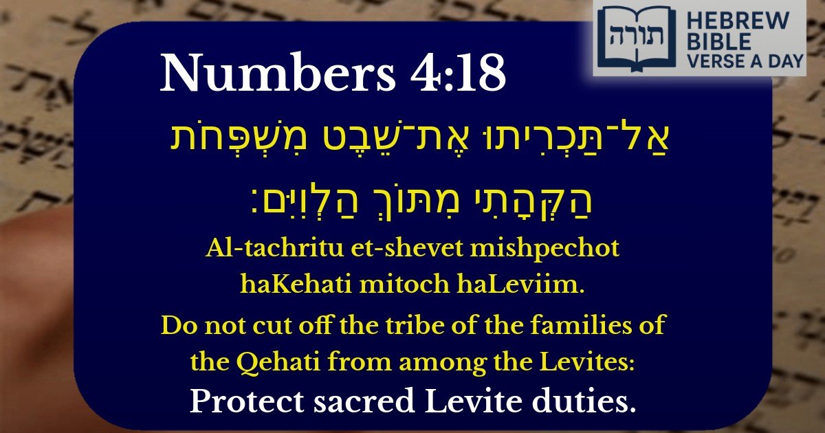 Numbers 4:18 - במדבר 4:18