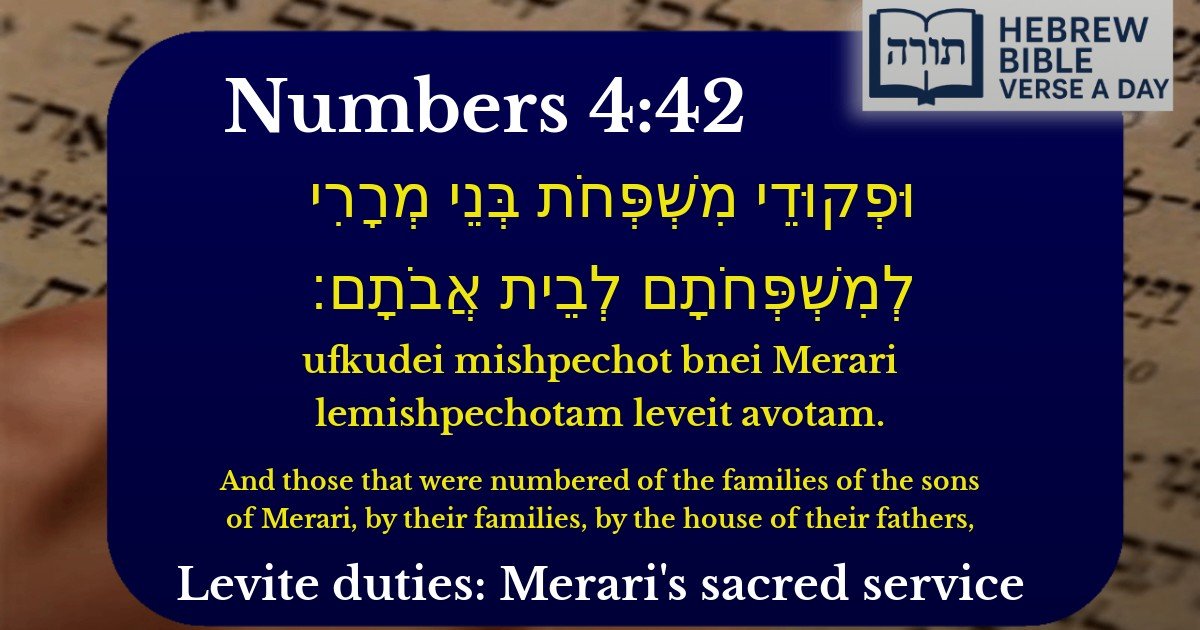 Numbers 4:42 - במדבר 4:42