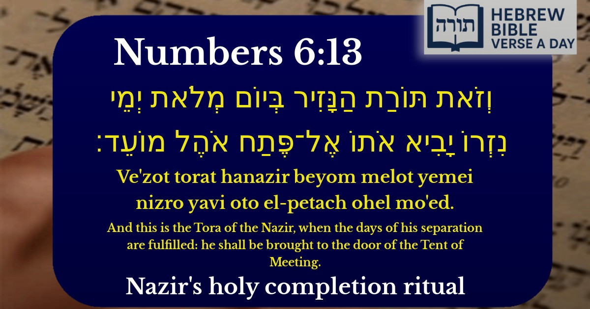 Numbers 6:13 - במדבר 6:13