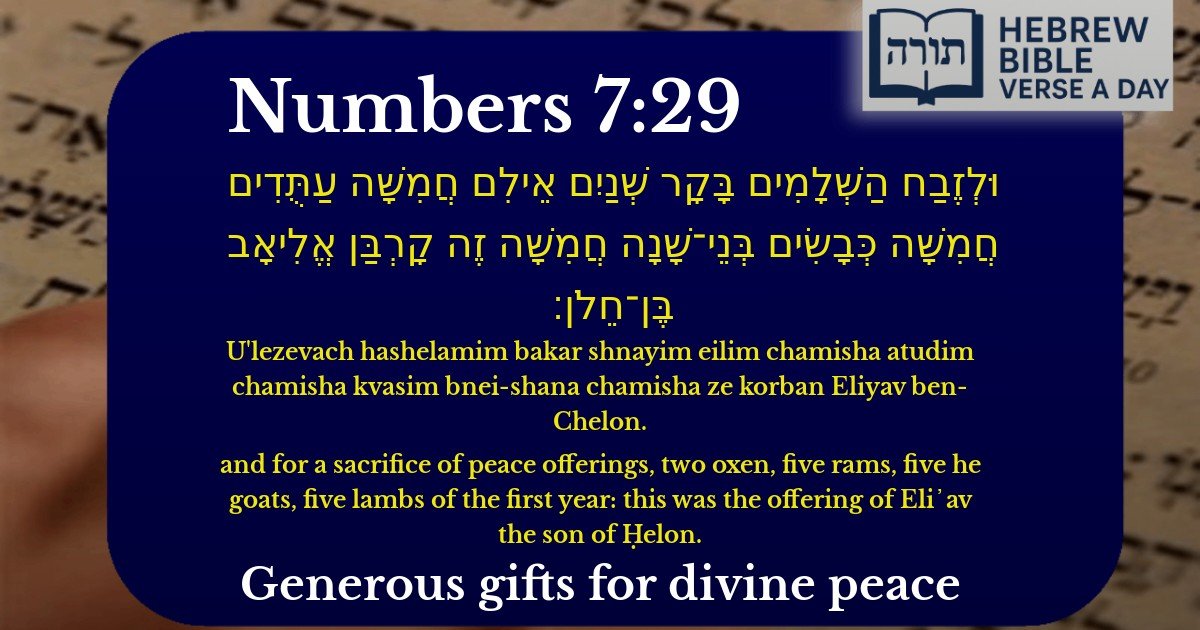 Numbers 7:29 - במדבר 7:29