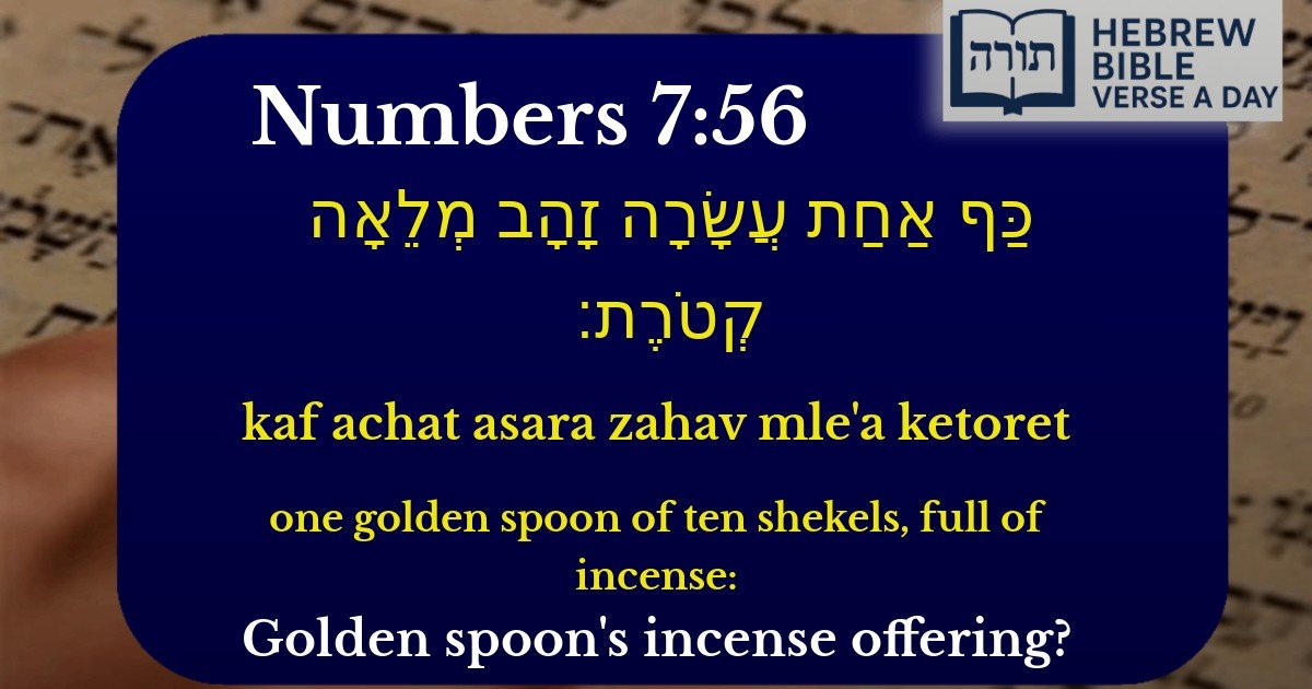 Numbers 7:56 - במדבר 7:56
